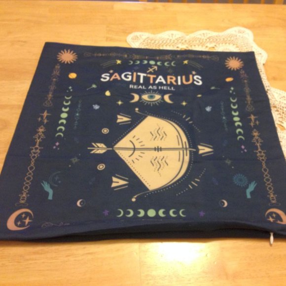 NWOT humorous astrology pillow cover for Sagittarius - Picture 1 of 5